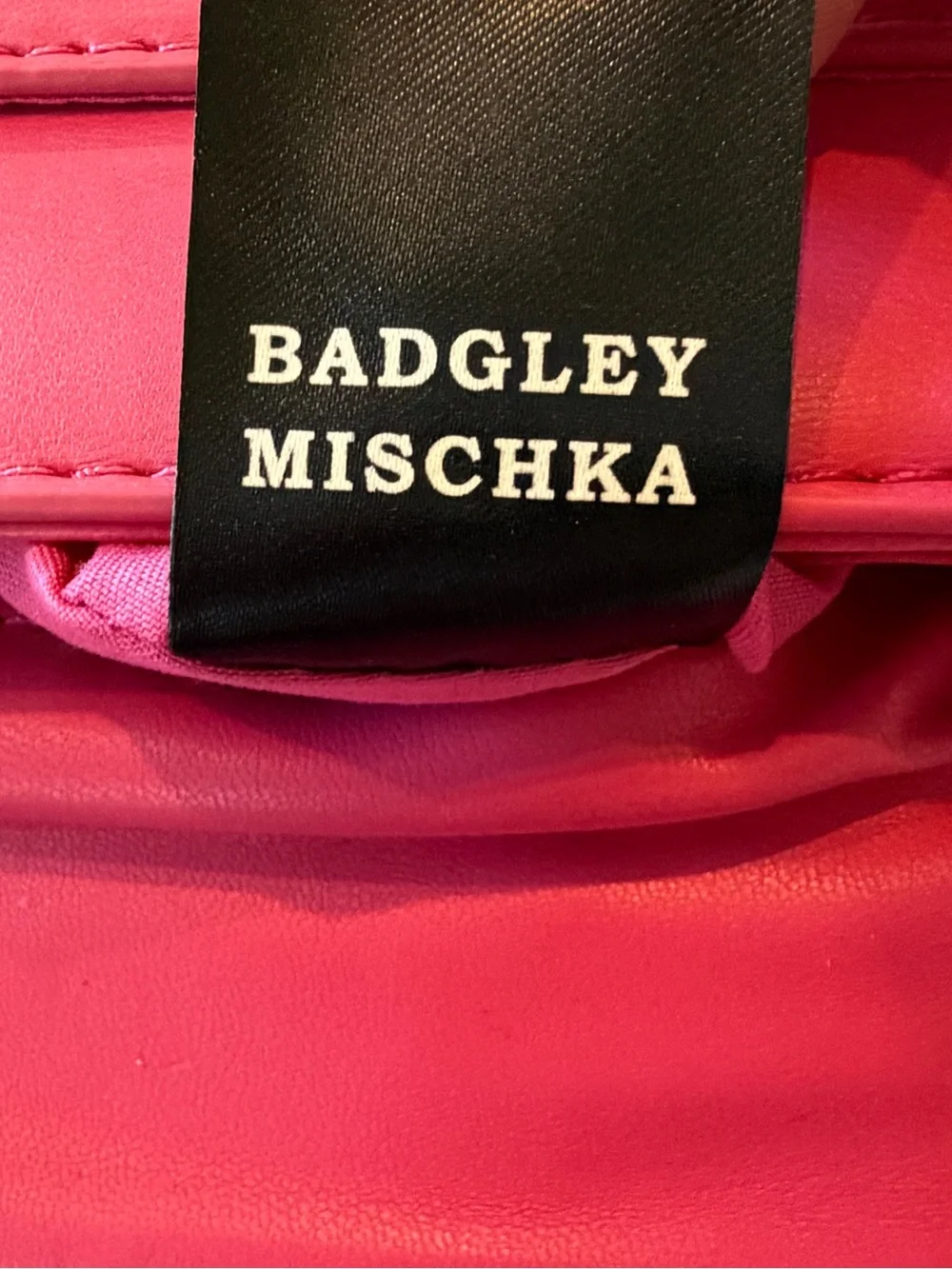 Badgley Mischka Vegan Quilting Cross Body Bag Hot Pink